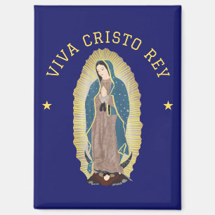 Viva Cristo Rey Roman Catholic Our Lady Guadalupe Magnet
