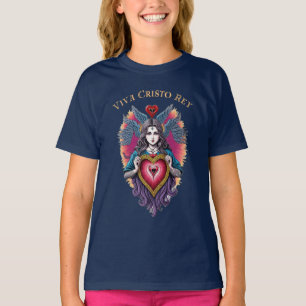 Viva Cristo Rey Sacred Heart Roman Catholic T-Shirt