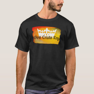 Viva Cristo Rey Watercolor and Crown T-Shirt