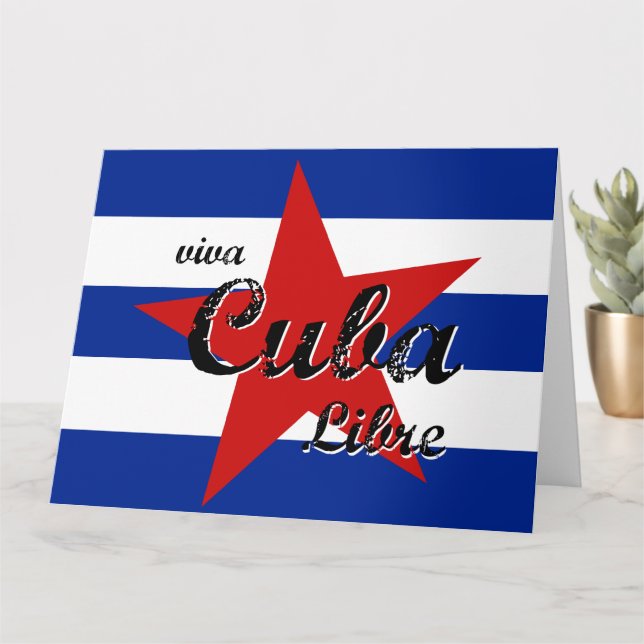 Viva Cuba Libre, Havana, Fidel Castro, Che Guevara Card (Small Plant)
