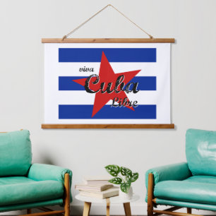 Viva Cuba Libre, Havana, Fidel Castro, Che Guevara Hanging Tapestry