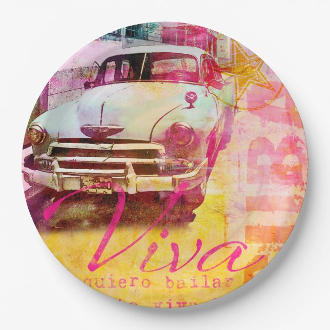 Viva Cuba Paper Plate (Front)