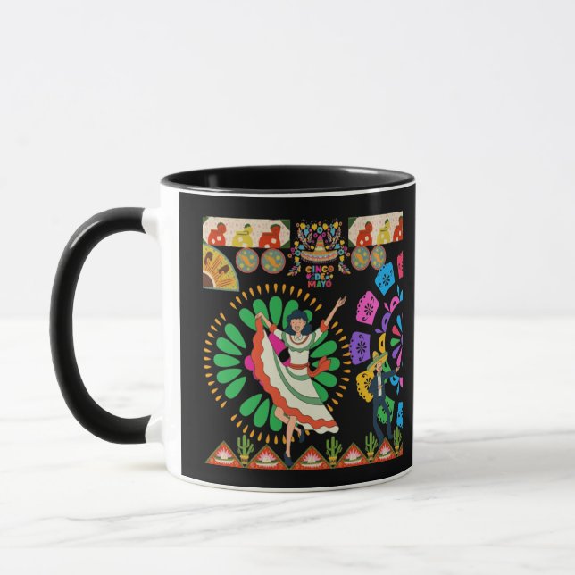 Viva Fiesta Dreams black  Mug (Left)