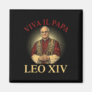 Viva Il Papa Pope Leo Xiv First American Pontiff  Magnet