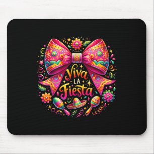 Viva La Fiesta Coquette Bow Cinco De Mayo Mexican Mouse Pad