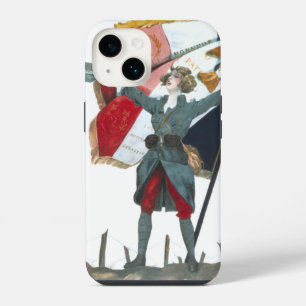 Viva la France Feminist Military Uniform and Flag iPhone Case