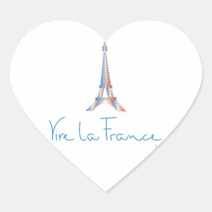 Viva La France French Heart Sticker