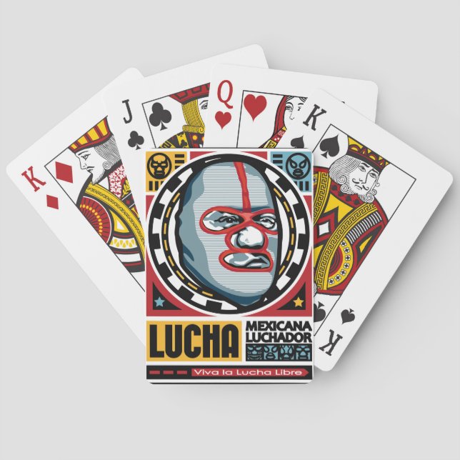 viva la lucha libre#1 playing cards (Back)