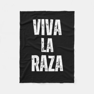 Viva La Raza Immigration Rights Anti Trump 2025 Fleece Blanket