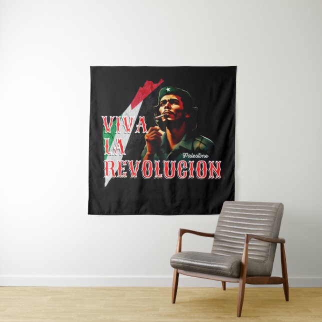 Viva La Revolucion Palestine Tapestry (In Situ)