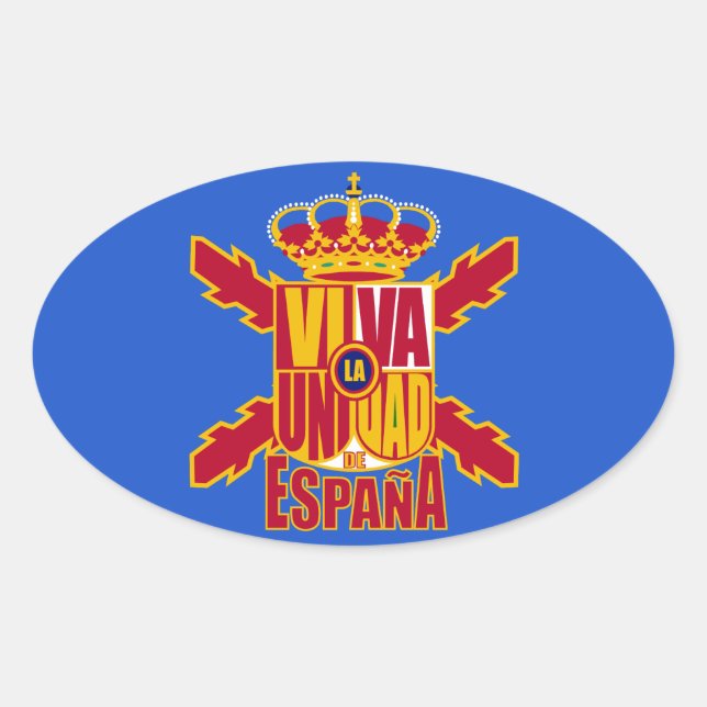 Viva La Unidad De España Oval Sticker (Front)