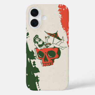 Viva La Vida – Retro Pin-Up Skull & Salsa Vibes iPhone 16 Case