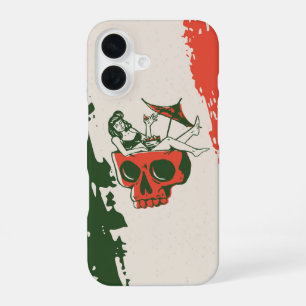 Viva La Vida – Retro Pin-Up Skull & Salsa Vibes iPhone 16 Case