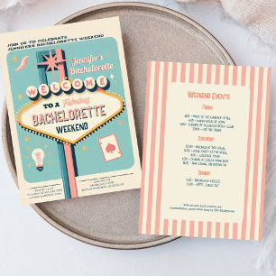 Viva Las Vegas Bachelorette Weekend  Invitation