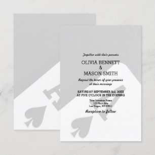 Viva Las Vegas Casino Card Wedding Invitation