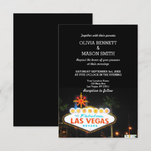 Viva Las Vegas Destination Wedding Invitation