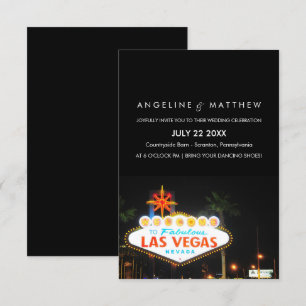 Viva Las Vegas Destination Wedding Invitation