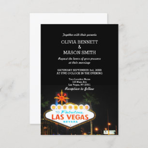 Viva Las Vegas Destination Wedding Invitation