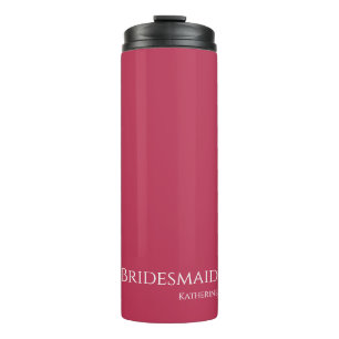 Viva Magenta and White-Bridesmaid- Thermal Tumbler