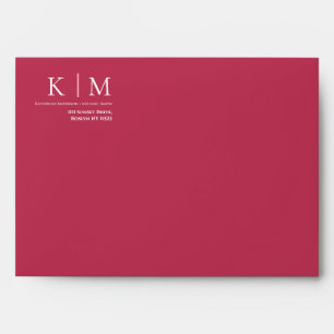 Viva Magenta and White-Wedding- Envelope