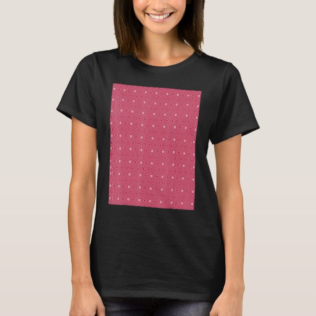 Viva Magenta Honeycomb Pattern T-Shirt (Front)