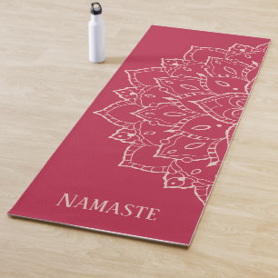 Viva Magenta & Pale Dogwood Namaste Mandala Yoga Mat
