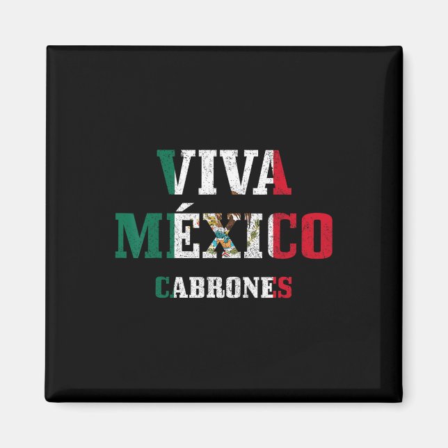 Viva Mexico Cabrones Funny Cinco De Mayo Mexican F Magnet (Front)