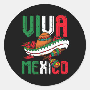 Viva Mexico Cinco De Mayo  Classic Round Sticker