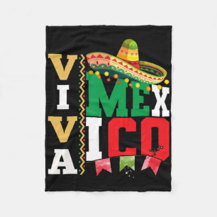 Viva Mexico For Mexican Independence Day And Cinco Fleece Blanket