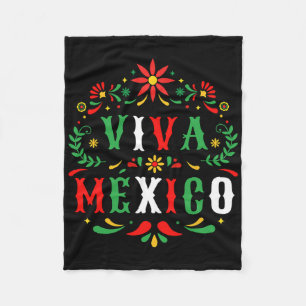 Viva Mexico For Mexican Independence Day And Cinco Fleece Blanket