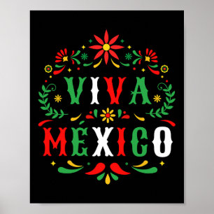 Viva Mexico For Mexican Independence Day And Cinco Poster