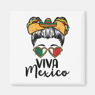 Viva Mexico Girl Cinco De Mayo Mexican Independenc Magnet