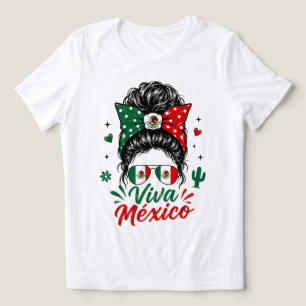 Viva Mexico Girl Mexico Flag Patriotic Mexican Tri-Blend Shirt