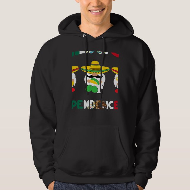 viva mexico gnomes flag Pride Independence Day 16  Hoodie (Front)