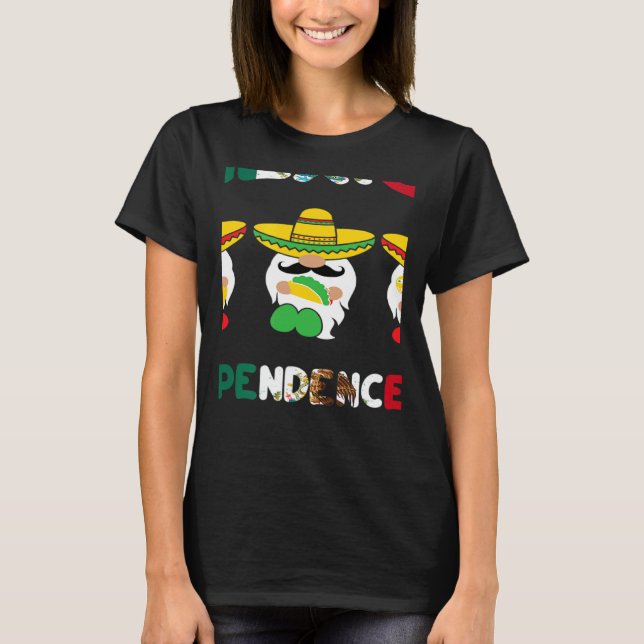 viva mexico gnomes flag Pride Independence Day 16  T-Shirt (Front)