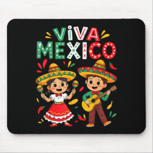 Viva mexico guitar boy girl mexican independence mouse pad