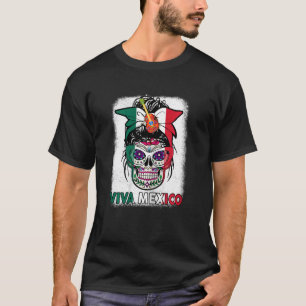 Viva Mexico Hispanic Heritage Month Sugar Skull Me T-Shirt