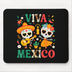 Viva mexico independence day mexican flag fiesta mouse pad