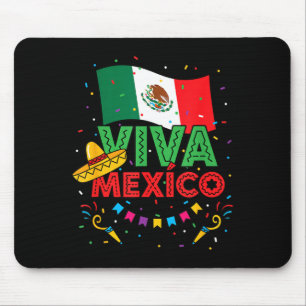 Viva mexico kids mexican flag cinco de mayo mouse pad