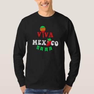 Viva Mexico Maracas Sombrero Mexican Fiesta Taco S T-Shirt