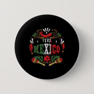 Viva Mexico Mexican Fiesta Cinco De Mayo 6 Cm Round Badge
