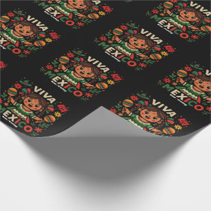 Viva Mexico Mexican Girl Independence Day Women  Wrapping Paper