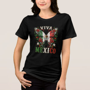 Viva Mexico Mexican Independence Day Fiesta Tri-Blend Shirt