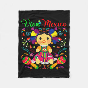 Viva mexico mexican independence day love mexico fleece blanket