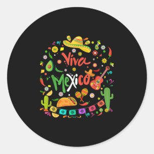 Viva Mexico Mexican Independence Day Party Viva Me Classic Round Sticker