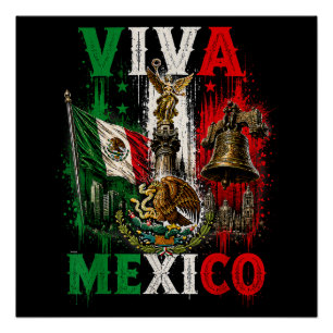 Viva Mexico Mexican Independence Day Retro Poster