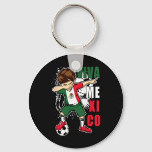 Viva Mexico Mexican Soccer Boy Independence Day Fl Key Ring