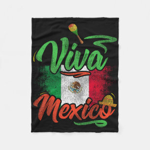 Viva Mexico Mexico Black Women Cinco De Mayo Mexic Fleece Blanket