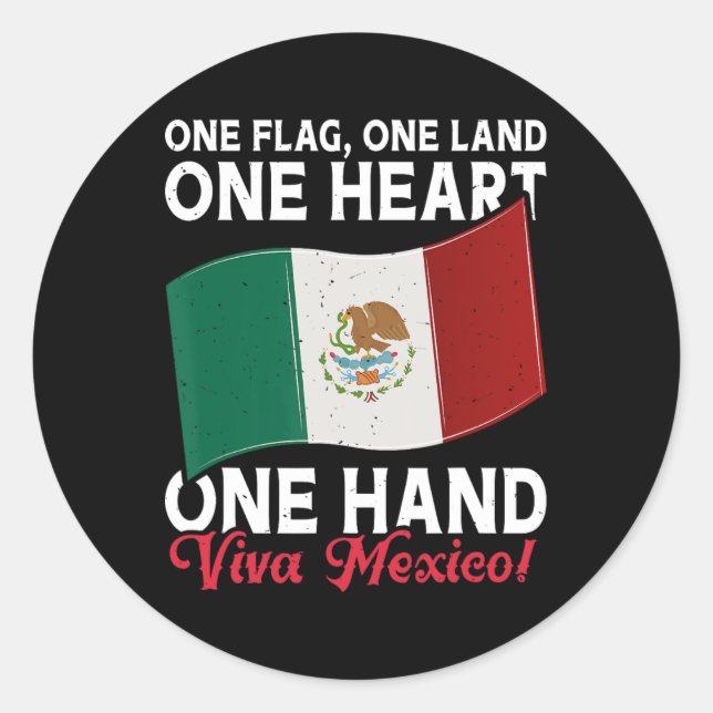 Viva Mexico - Mexico Flag Mexican Independence Day Classic Round Sticker (Front)