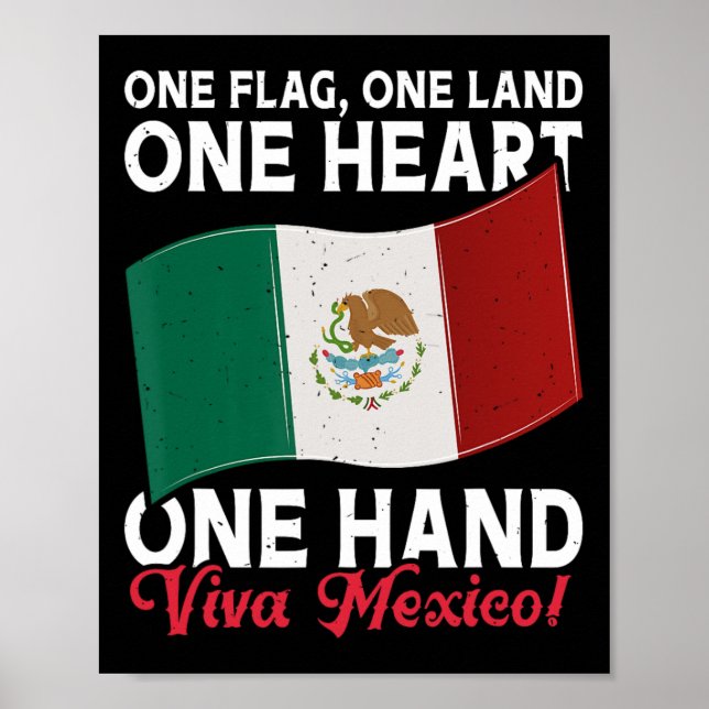 Viva Mexico - Mexico Flag Mexican Independence Day Poster (Front)